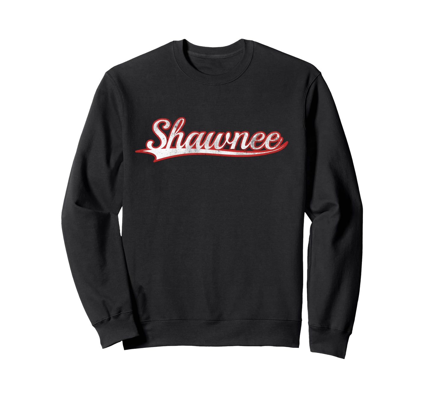 Shawnee Varsity Distressed Sweatshirt - Casual Everyday Wear Men Women - T-Shirt, Sweatshirt, Hoodie