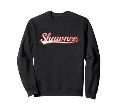Shawnee Varsity Distressed Sweatshirt - Casual Everyday Wear Men Women - T-Shirt, Sweatshirt, Hoodie