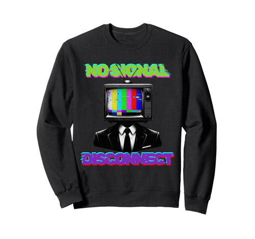 Tv Head Glitch Color Bars Surreal Sweatshirt - Streetwear Style Unisex - T-Shirt, Sweatshirt, Hoodie