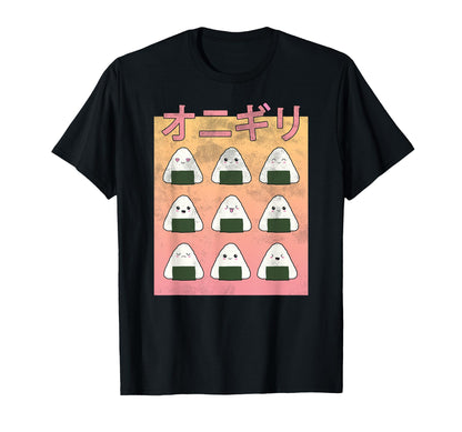 Grunge Onigiri 90S Otaku Japanese T-Shirt - Custom Art Print for Adults - T-Shirt, Sweatshirt, Hoodie