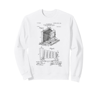 Box Camera Patent Blueprint Sweatshirt - Fun Novelty Design Men Women - T-Shirt, Sweatshirt, Hoodie