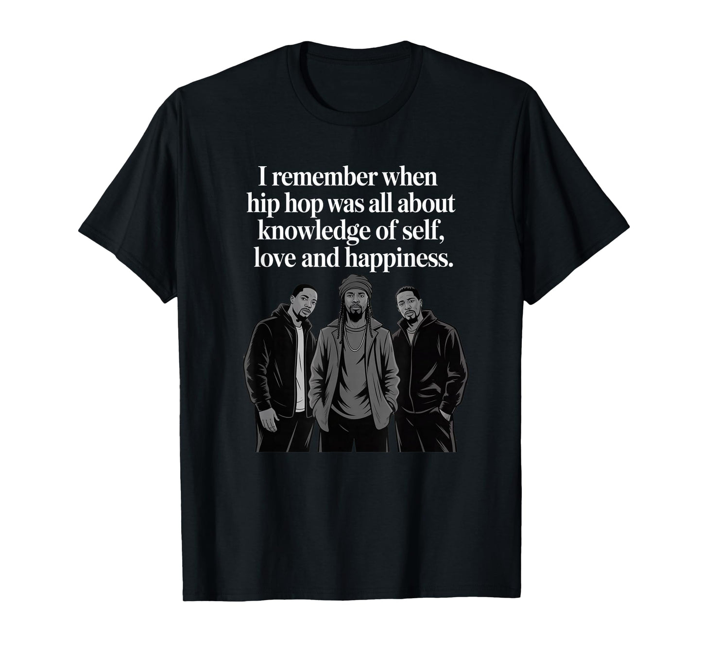 Old School Hip Hop Knowledge Self T-Shirt - Minimalist Print for Adults - T-Shirt, Sweatshirt, Hoodie