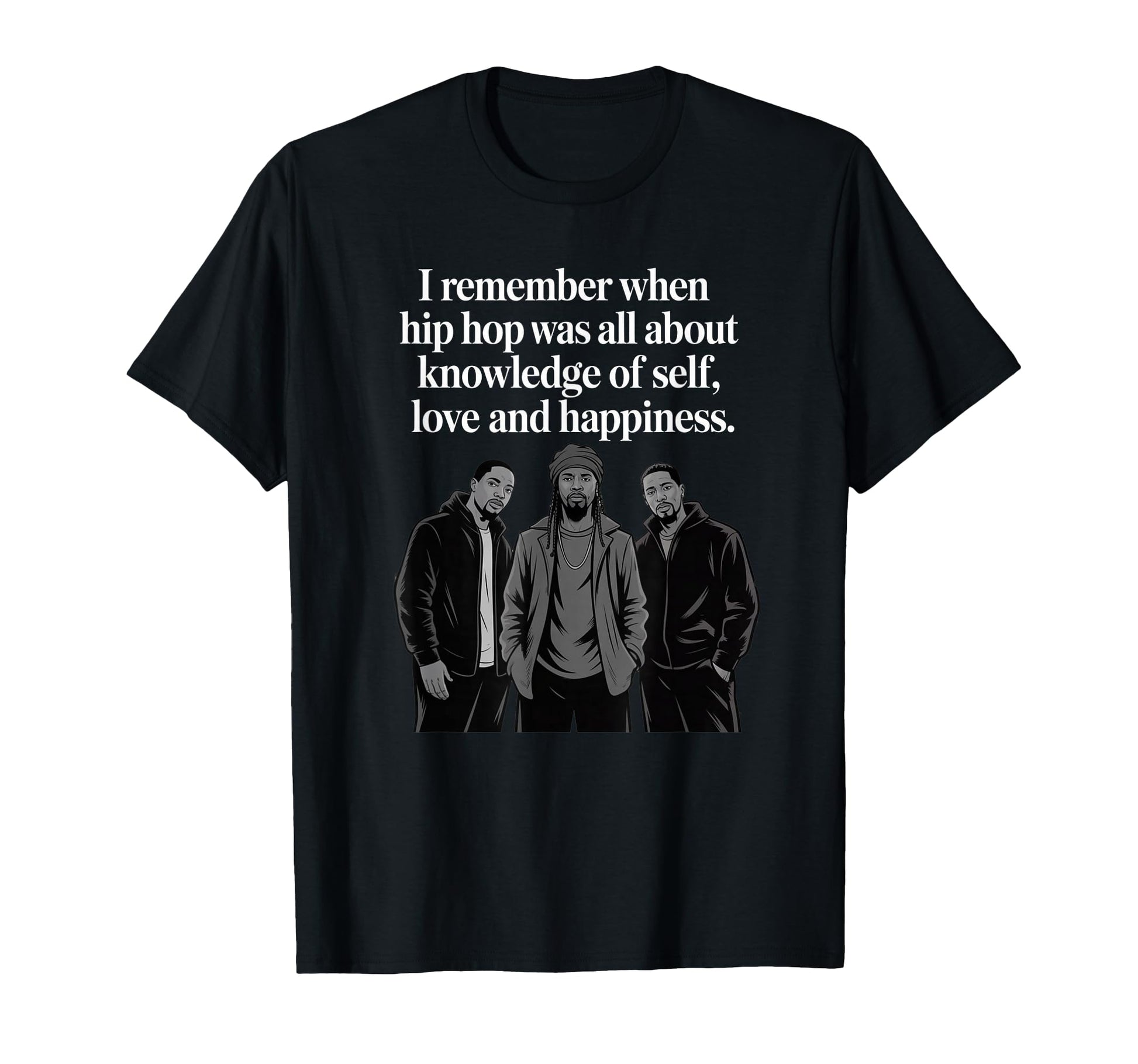Old School Hip Hop Knowledge Self T-Shirt - Minimalist Print for Adults - T-Shirt, Sweatshirt, Hoodie