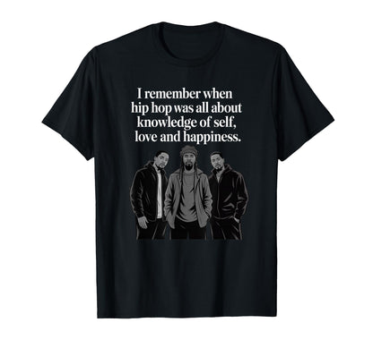 Old School Hip Hop Knowledge Self T-Shirt - Minimalist Print for Adults - T-Shirt, Sweatshirt, Hoodie