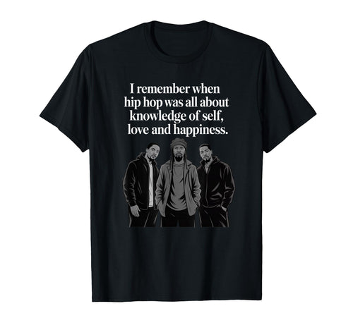 Old School Hip Hop Knowledge Self T-Shirt - Minimalist Print for Adults - T-Shirt, Sweatshirt, Hoodie