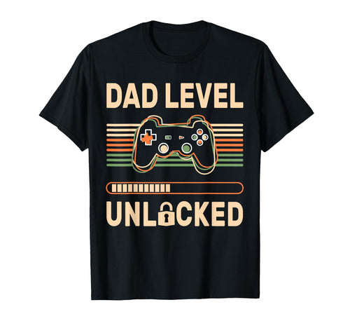 Dad Level Unlocked 2025 Video Gamer Daddy T-Shirt - Novelty Apparel Unisex - T-Shirt, Sweatshirt, Hoodie