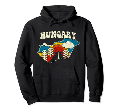 Hungary Hungarian Country Rainbow Hoodie - Fun Novelty Design for Adults - T-Shirt, Sweatshirt, Hoodie