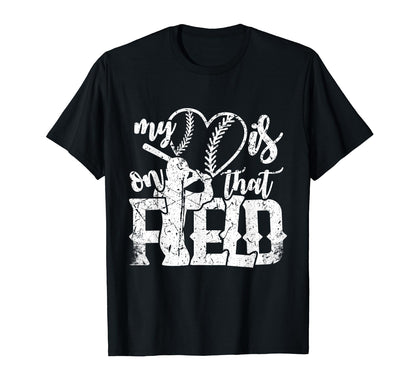 That Is My Heart Field Baseball Parent T-Shirt - Minimalist Print Unisex - T-Shirt, Sweatshirt, Hoodie