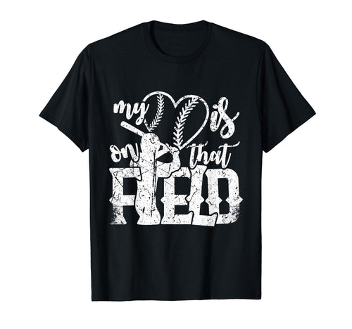 That Is My Heart Field Baseball Parent T-Shirt - Minimalist Print Unisex - T-Shirt, Sweatshirt, Hoodie