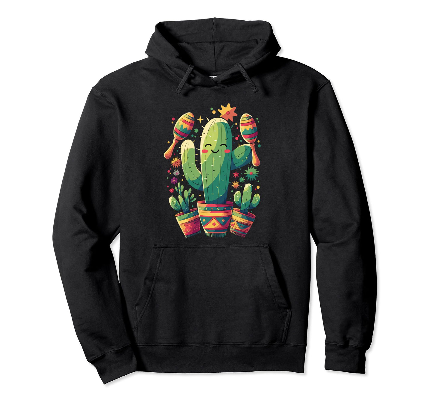 Cactus Serape Succulent Plant Cactus Hoodie - Streetwear Style for Adults - T-Shirt, Sweatshirt, Hoodie