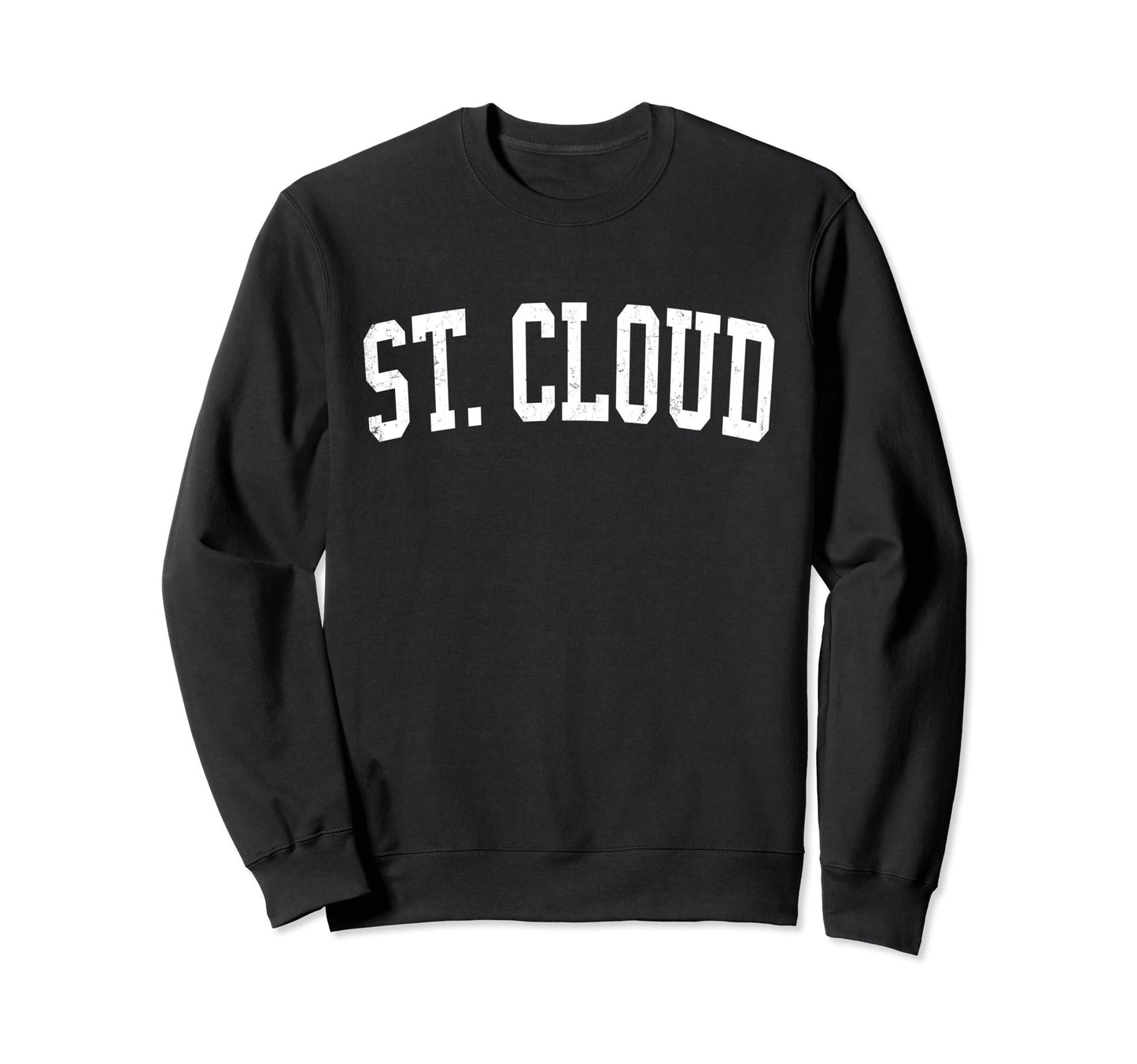 St Cloud Mn Distressed White Sweatshirt - Casual Everyday Wear Men Women - T-Shirt, Sweatshirt, Hoodie