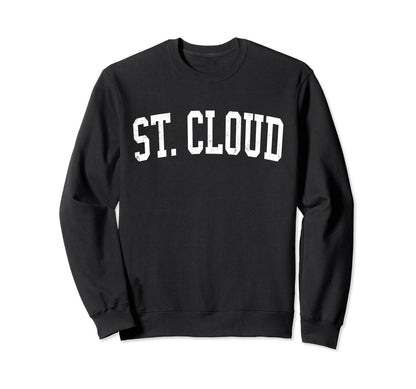St Cloud Mn Distressed White Sweatshirt - Casual Everyday Wear Men Women - T-Shirt, Sweatshirt, Hoodie