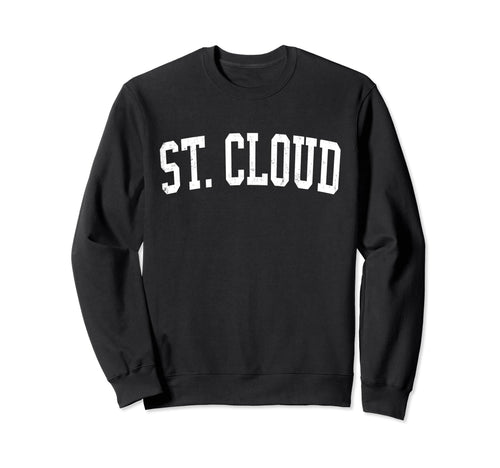 St Cloud Mn Distressed White Sweatshirt - Casual Everyday Wear Men Women - T-Shirt, Sweatshirt, Hoodie