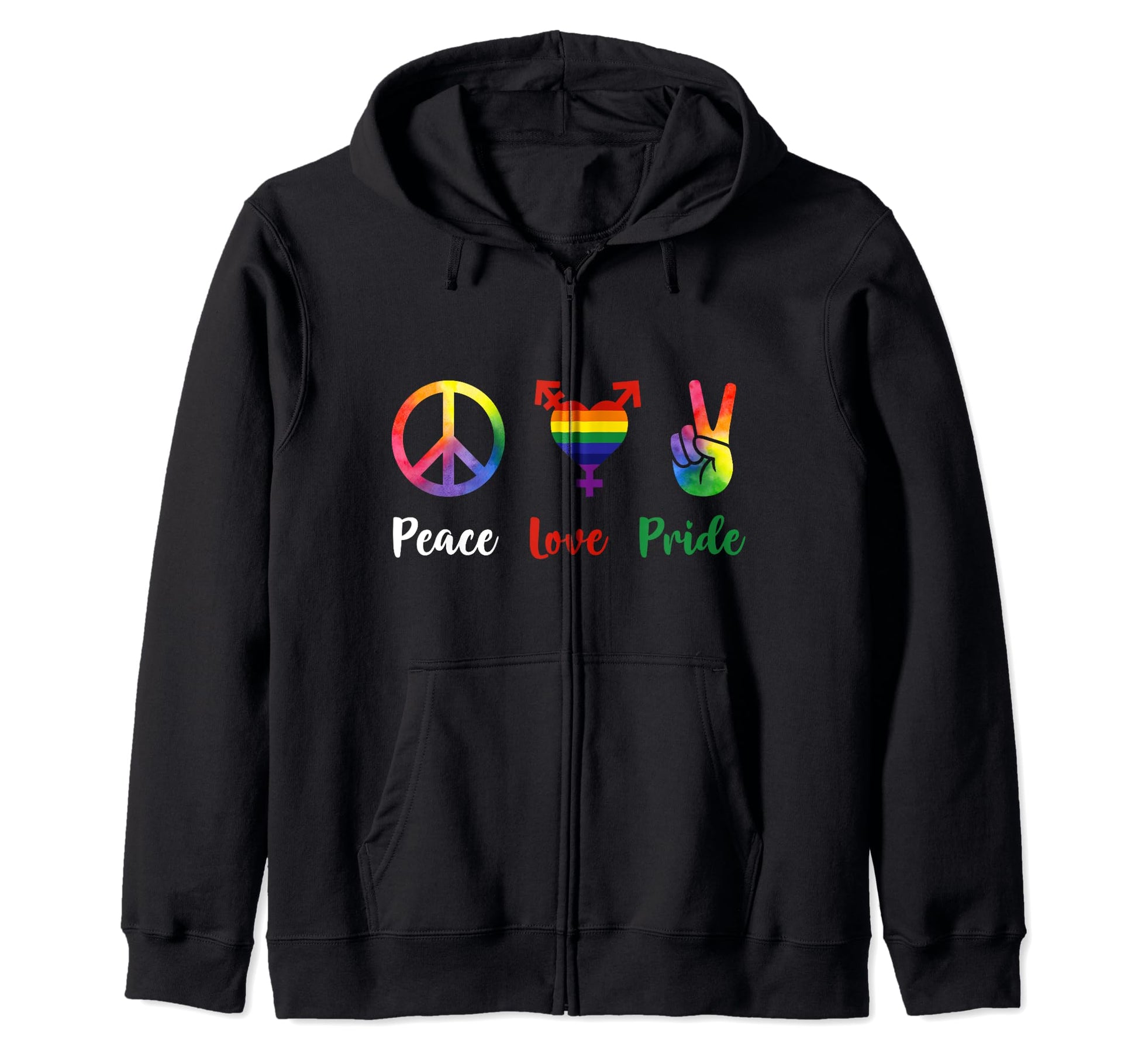 Peace Love Pride Lgbtq Gift Sweatshirt - Minimalist Print for Adults - T-Shirt, Sweatshirt, Hoodie