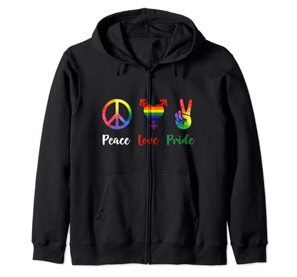 Peace Love Pride Lgbtq Gift Sweatshirt - Minimalist Print for Adults - T-Shirt, Sweatshirt, Hoodie