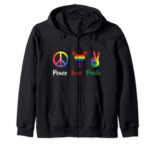Peace Love Pride Lgbtq Gift Sweatshirt - Minimalist Print for Adults - T-Shirt, Sweatshirt, Hoodie