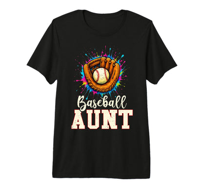 Baseball Aunt Baseball Player Colorful T-Shirt - Unique Graphic for Adults - T-Shirt, Sweatshirt, Hoodie