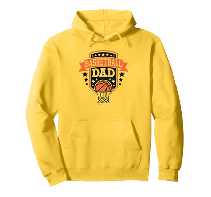Basketball Dad Team Parent Basketball Team Hoodie - Graphic Print Unisex - T-Shirt, Sweatshirt, Hoodie