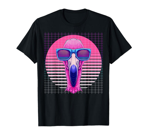 Flamingo Sunglasses Animal Vaporwave T-Shirt - Fun Novelty Design Unisex - T-Shirt, Sweatshirt, Hoodie