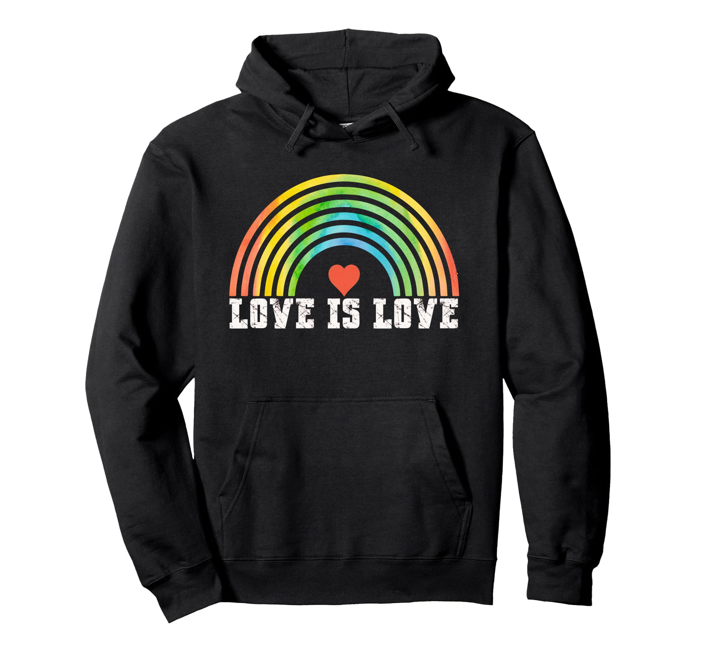 Love Is Love Rainbow Pride Lgbtq Hoodie - Minimalist Print Unisex - T-Shirt, Sweatshirt, Hoodie