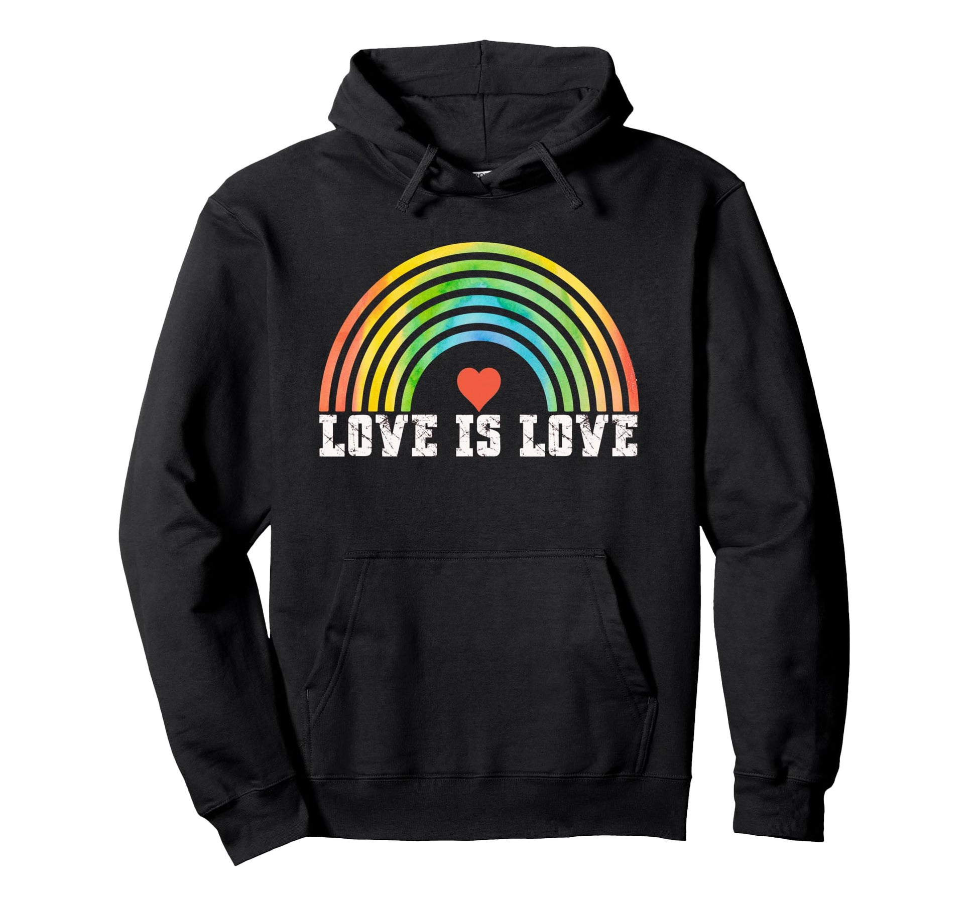 Love Is Love Rainbow Pride Lgbtq Hoodie - Minimalist Print Unisex - T-Shirt, Sweatshirt, Hoodie