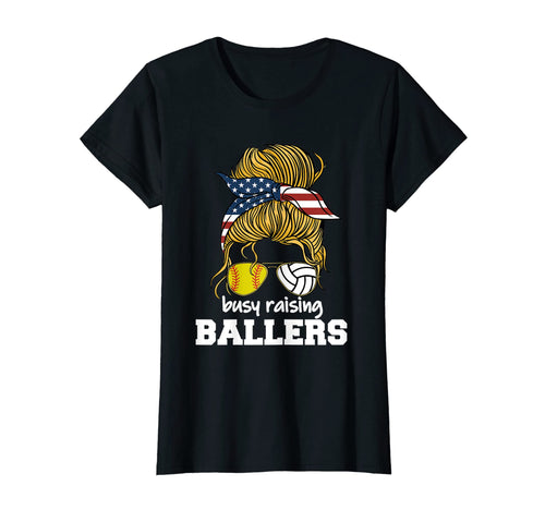 Womens Softball And Volleyball Mom Busy T-Shirt - Streetwear Style Unisex - T-Shirt, Sweatshirt, Hoodie