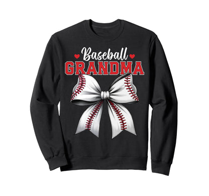 Baseball Grandma Coquette Sweatshirt - Minimalist Print for Adults - T-Shirt, Sweatshirt, Hoodie