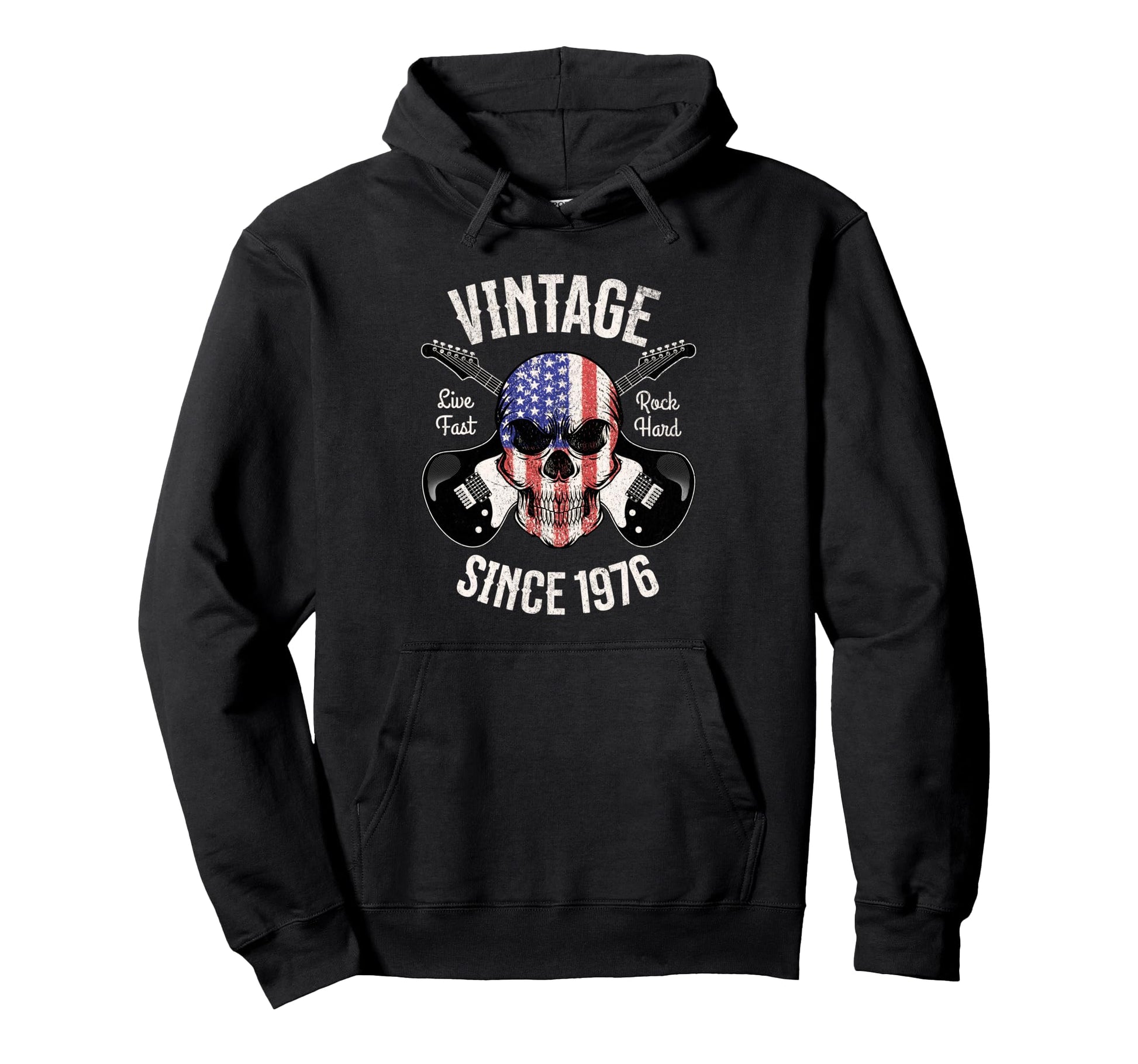 50Th Birthday Guitar Rock And Roll Hoodie - Fun Novelty Design Unisex - T-Shirt, Sweatshirt, Hoodie