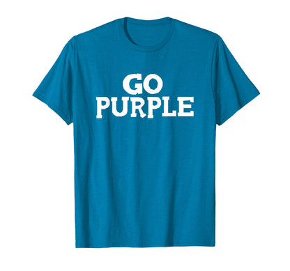 Go Purple Team Spirit Gear Color T-Shirt - Aesthetic Graphic for Adults - T-Shirt, Sweatshirt, Hoodie