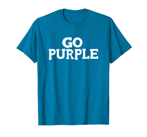 Go Purple Team Spirit Gear Color T-Shirt - Aesthetic Graphic for Adults - T-Shirt, Sweatshirt, Hoodie