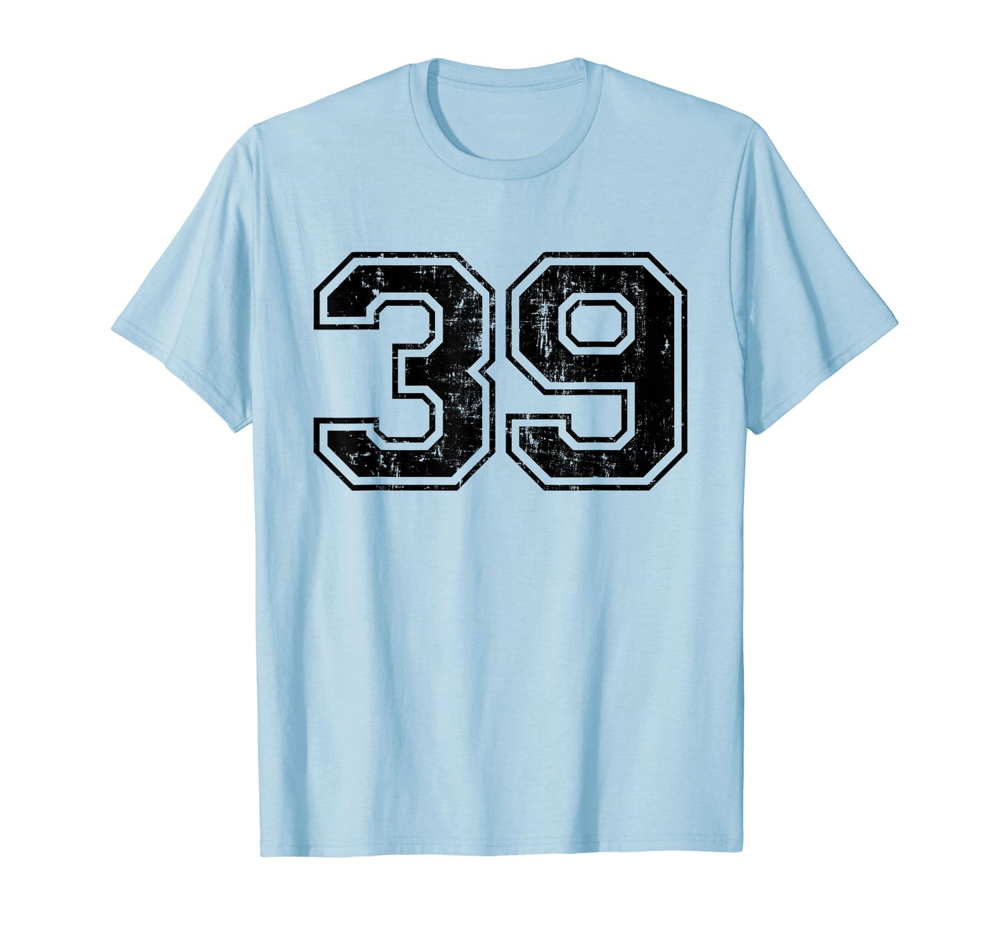 Number 39 Varsity Distressed Sport Team T-Shirt - Streetwear Style Unisex - T-Shirt, Sweatshirt, Hoodie