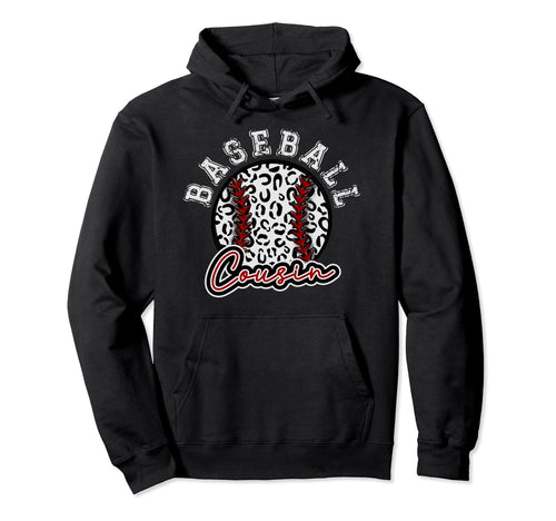 Leopard Cheetah Baseball Cousin Womens Hoodie - Trendy Graphic Men Women - T-Shirt, Sweatshirt, Hoodie