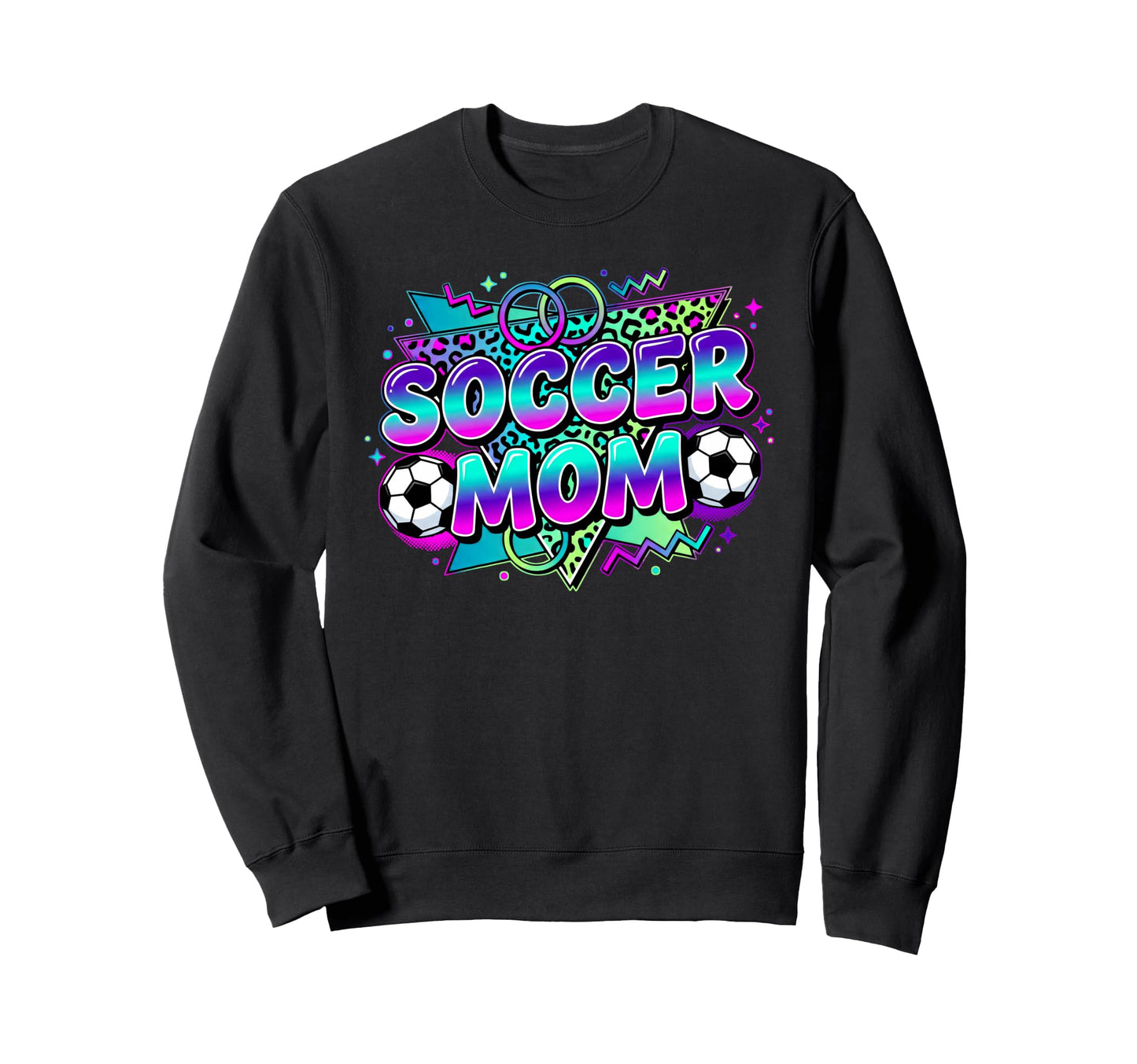 Soccer Mom Leopard Game Day Sweatshirt - Casual Everyday Wear Unisex - T-Shirt, Sweatshirt, Hoodie