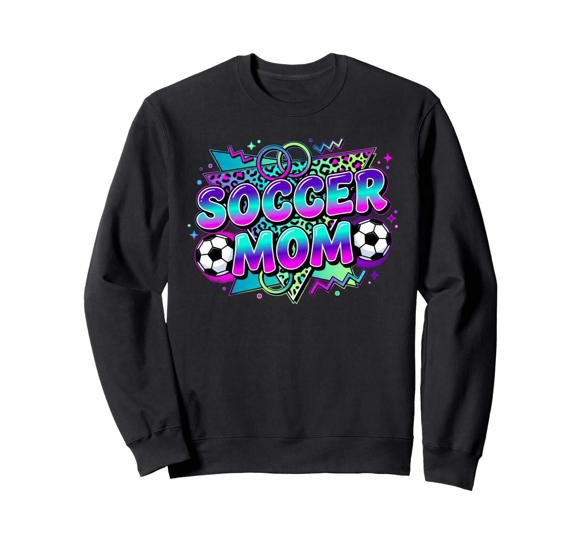 Soccer Mom Leopard Game Day Sweatshirt - Casual Everyday Wear Unisex - T-Shirt, Sweatshirt, Hoodie