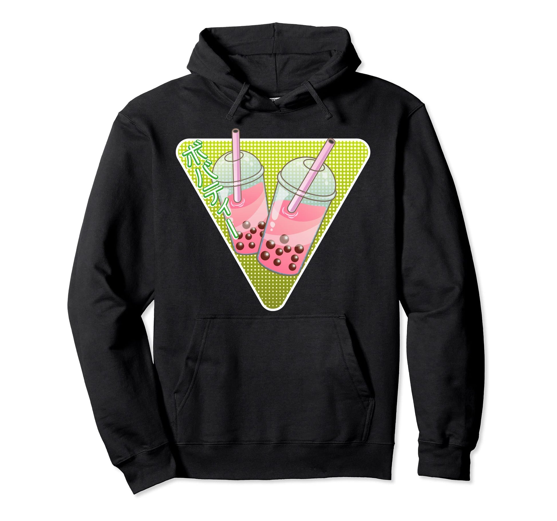 Vaporwave Aesthetic Strawberry Boba Tea Hoodie - Minimalist Print Unisex - T-Shirt, Sweatshirt, Hoodie