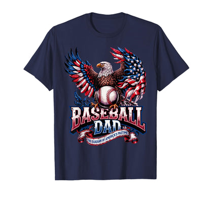 Usa Patriotic Baseball Dad Baseball T-Shirt - Casual Everyday Wear Unisex - T-Shirt, Sweatshirt, Hoodie