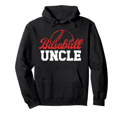 Baseball Uncle Proud Baseball Player Hoodie - Minimalist Print for Adults - T-Shirt, Sweatshirt, Hoodie