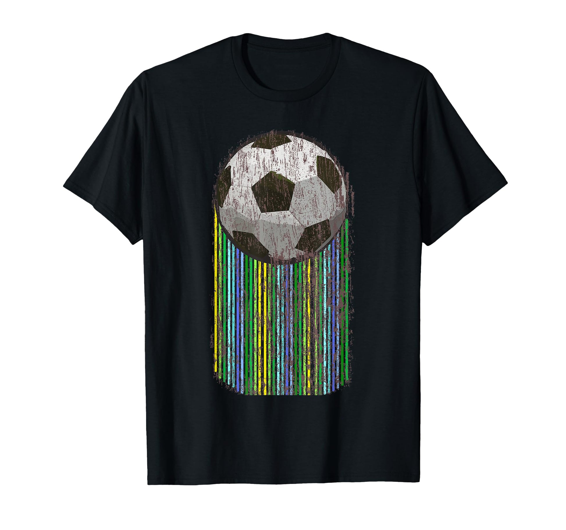 Soccer Ball Vertical Stripes European T-Shirt - Unique Graphic for Adults - T-Shirt, Sweatshirt, Hoodie