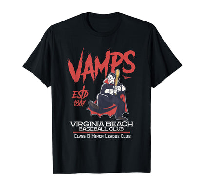 Virginia Beach Vamps Minor League T-Shirt - Custom Art Print Unisex - T-Shirt, Sweatshirt, Hoodie