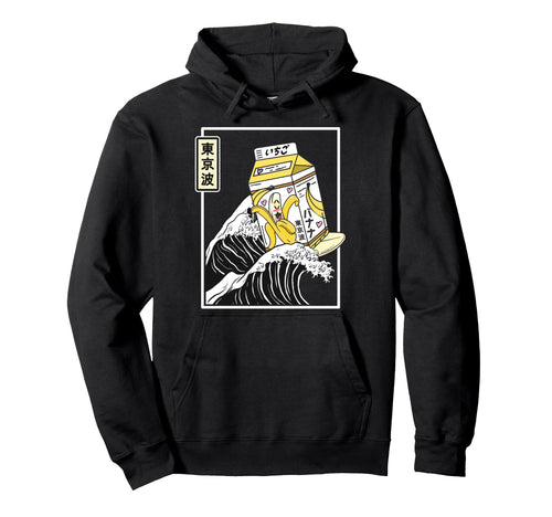 Banana Milk Carton Surfing Kanagawa Hoodie - Fun Novelty Design Unisex - T-Shirt, Sweatshirt, Hoodie