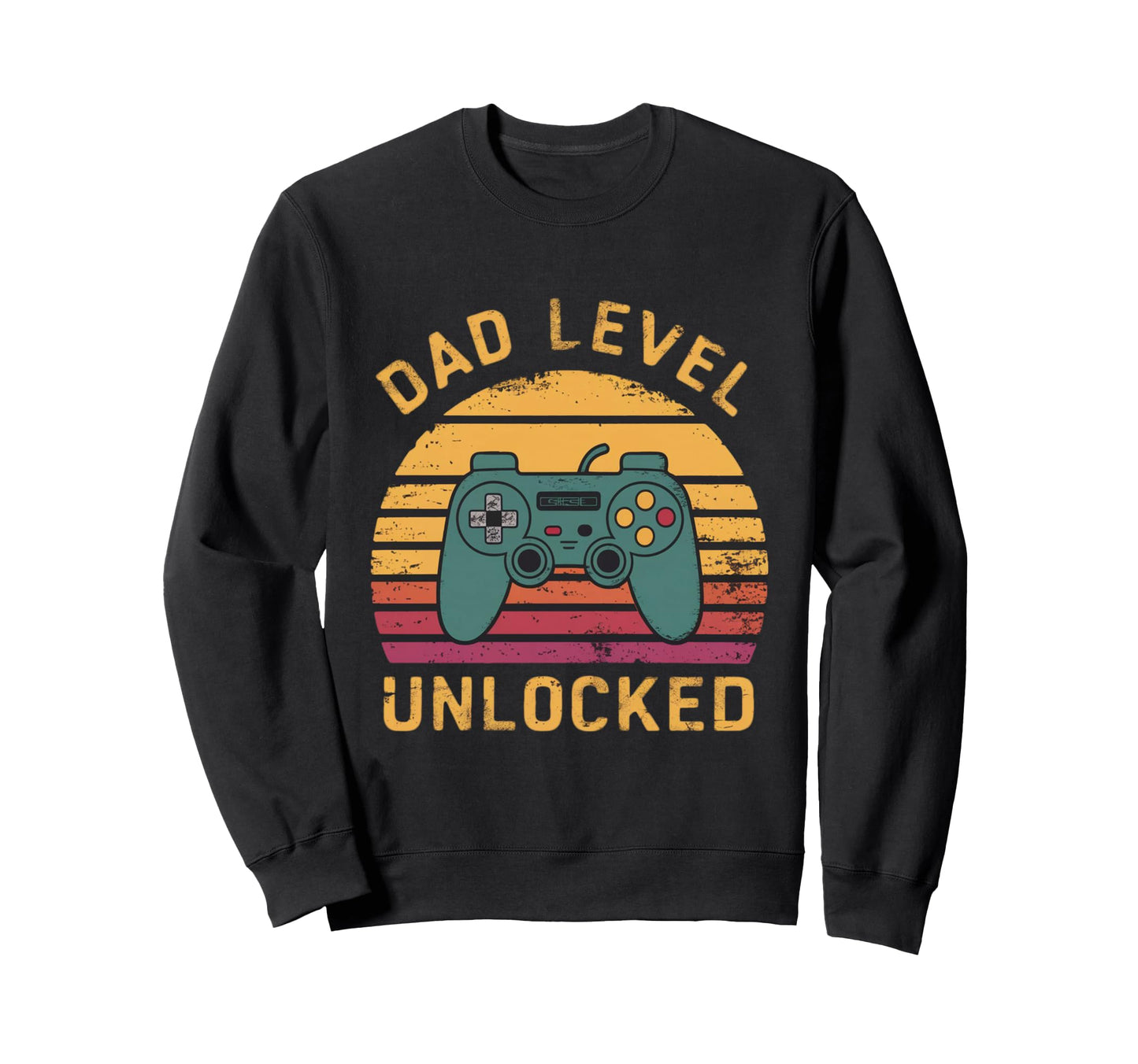 Dad Level Unlocked Funny New Dad Sweatshirt - Custom Art Print for Adults - T-Shirt, Sweatshirt, Hoodie