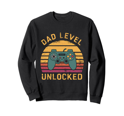 Dad Level Unlocked Funny New Dad Sweatshirt - Custom Art Print for Adults - T-Shirt, Sweatshirt, Hoodie
