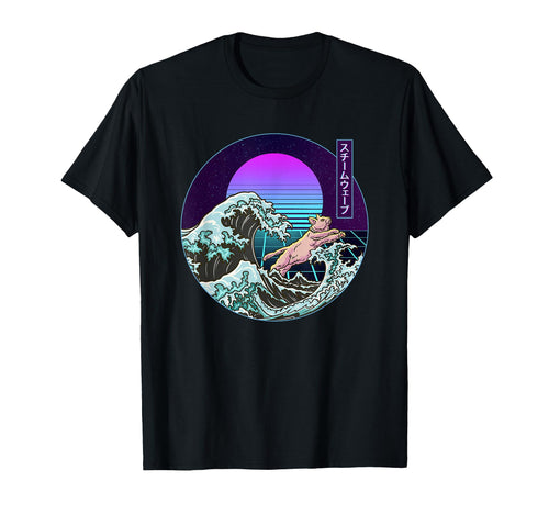 Great Wave Japanese Vaporwave Cat 90S T-Shirt - Trendy Graphic Men Women - T-Shirt, Sweatshirt, Hoodie