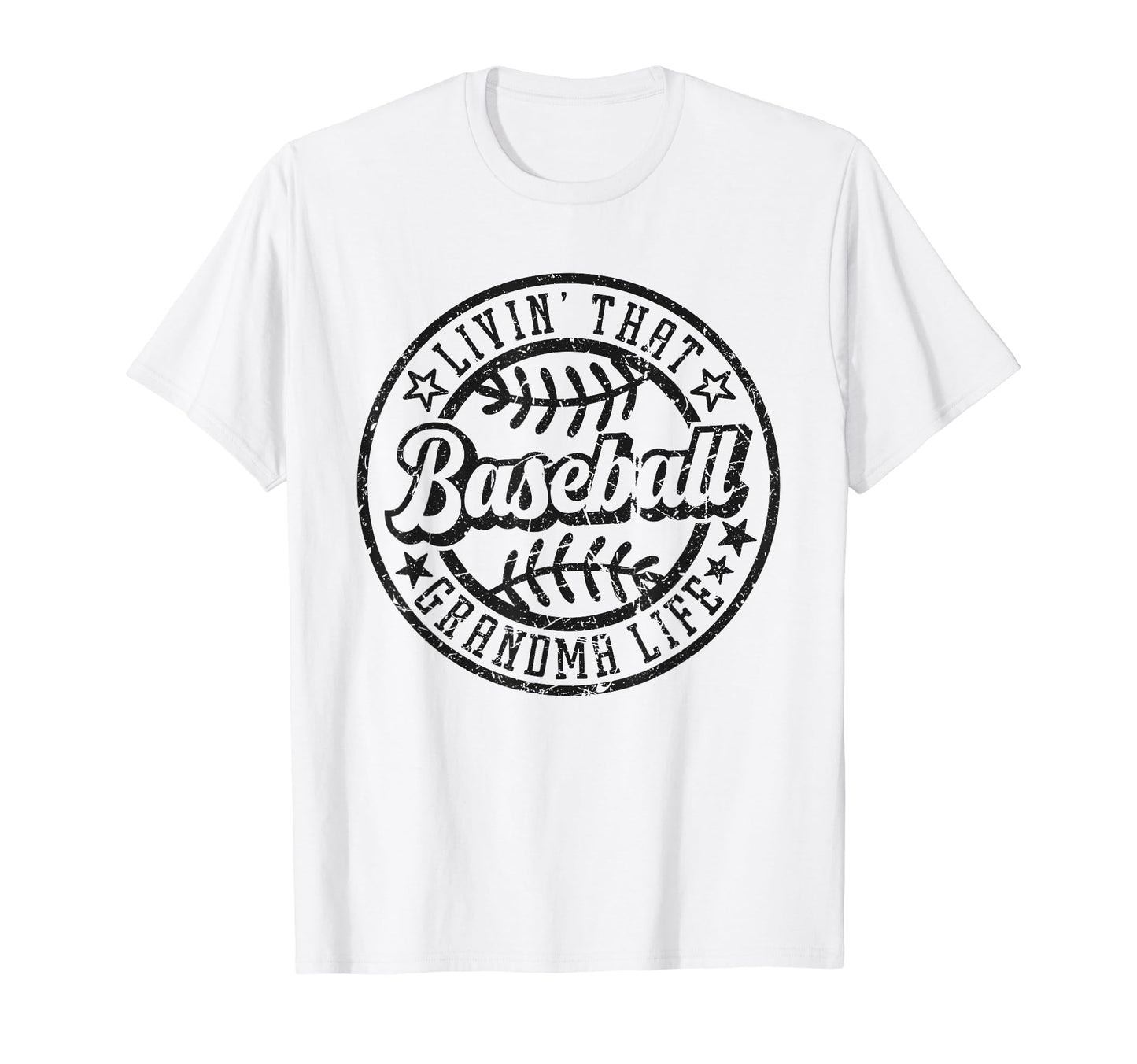 Livin That Baseball Grandma Life T-Shirt - Aesthetic Graphic for Adults - T-Shirt, Sweatshirt, Hoodie