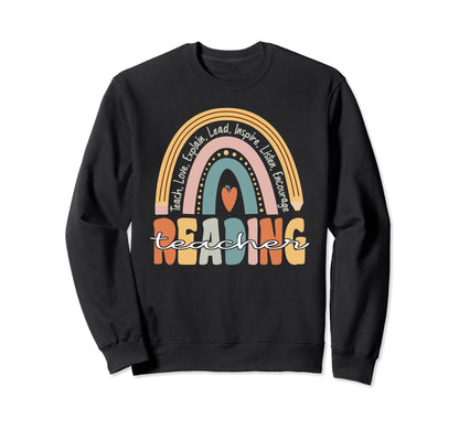 Read Teacher Groovy Teacher Sweatshirt - Casual Everyday Wear Unisex - T-Shirt, Sweatshirt, Hoodie
