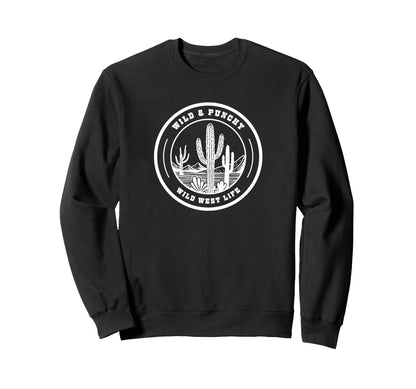 Western Boho Chic Flowers Cactus Fun Sweatshirt - Novelty Apparel Unisex - T-Shirt, Sweatshirt, Hoodie