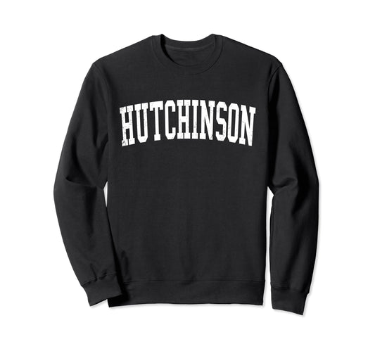 Hutchinson Ks Distressed White Sweatshirt - Custom Art Print for Adults - T-Shirt, Sweatshirt, Hoodie