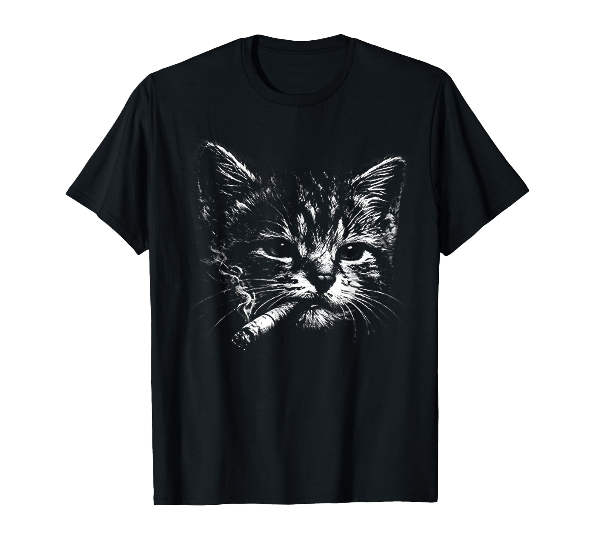 Cigarette Kitten Funny Grunge Y2K T-Shirt - Custom Art Print Men Women - T-Shirt, Sweatshirt, Hoodie