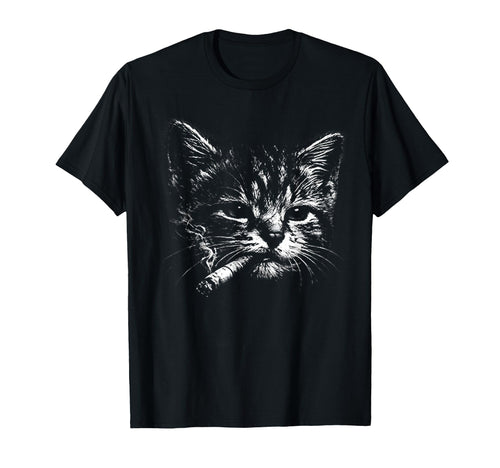 Cigarette Kitten Funny Grunge Y2K T-Shirt - Custom Art Print Men Women - T-Shirt, Sweatshirt, Hoodie