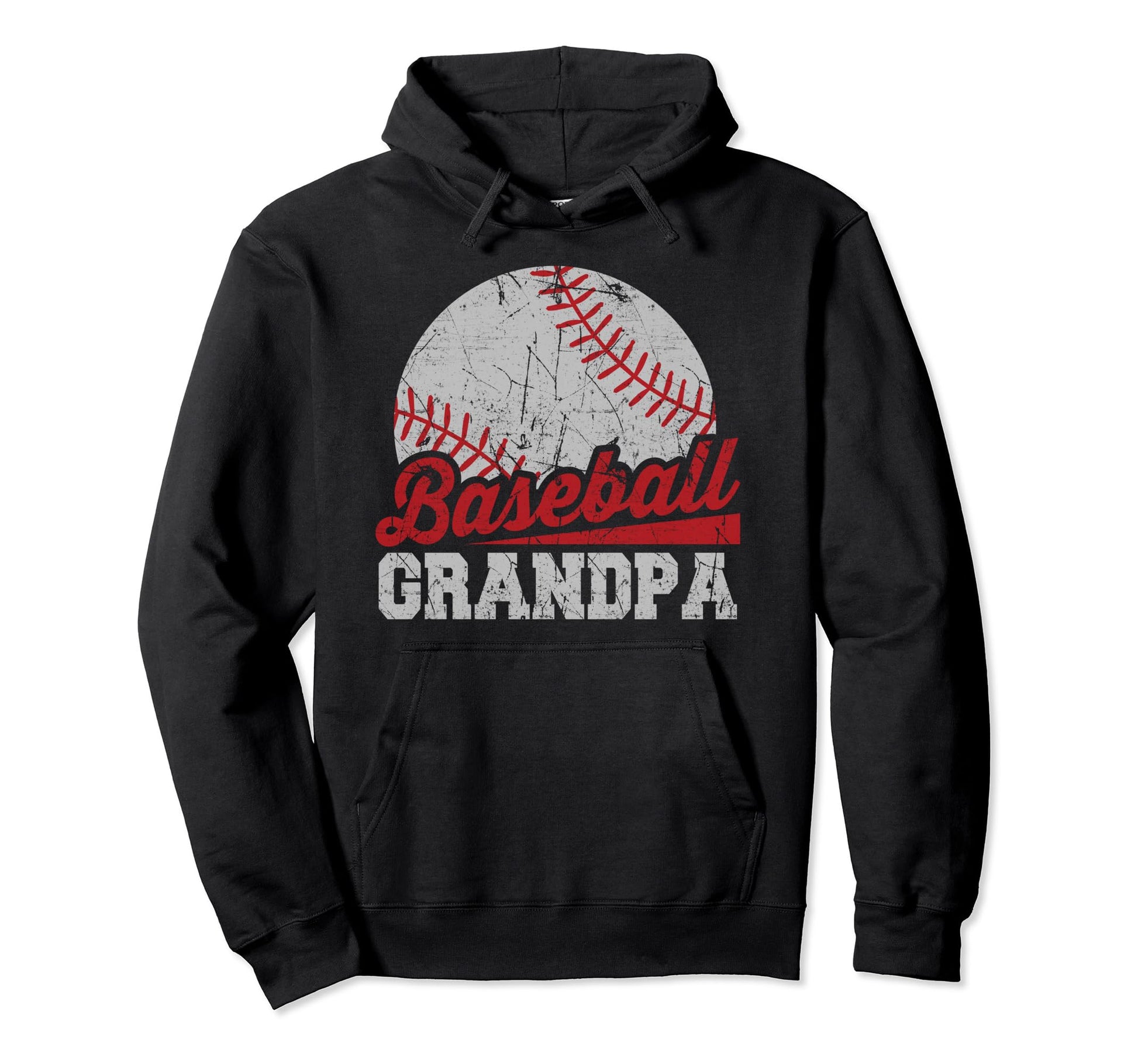Baseball Grandpa Happy Fathers Hoodie - Casual Everyday Wear for Adults - T-Shirt, Sweatshirt, Hoodie